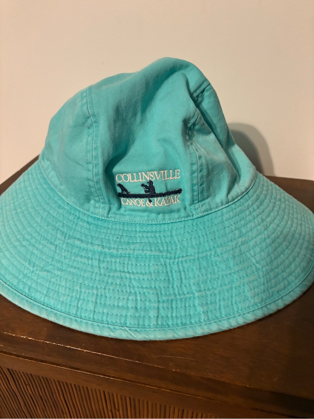 Adams Light Aqua wide brim bucket hat